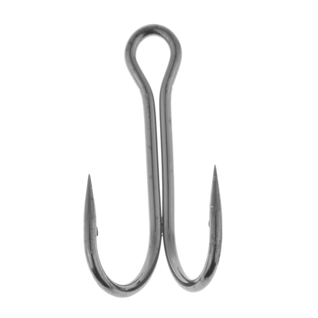 20pcs High Carbon Steel Fishing Hooks Double Frog Hooks Saltwater 21x12mm