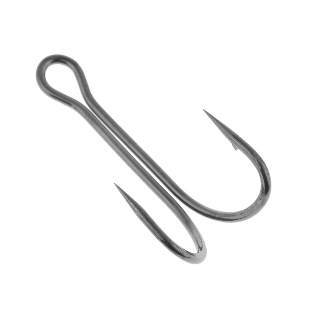 10pcs Dual Double Fishing Hooks High Carbon Steel Frog Toad Lure Hook 3-0