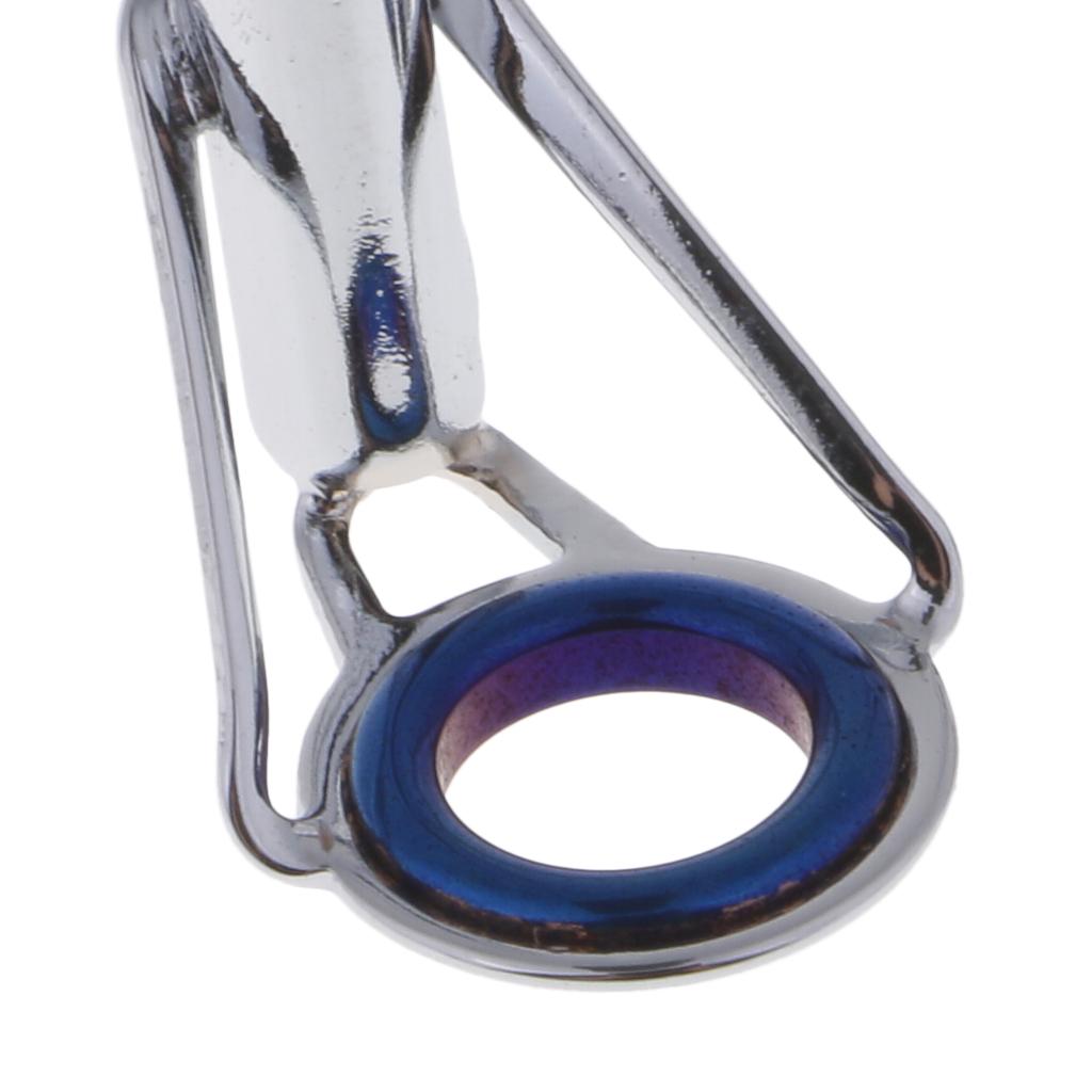 5pcs Fishing Rod Guides Tip Tops Repair Kit Casting Rod Tip Ring Size 4