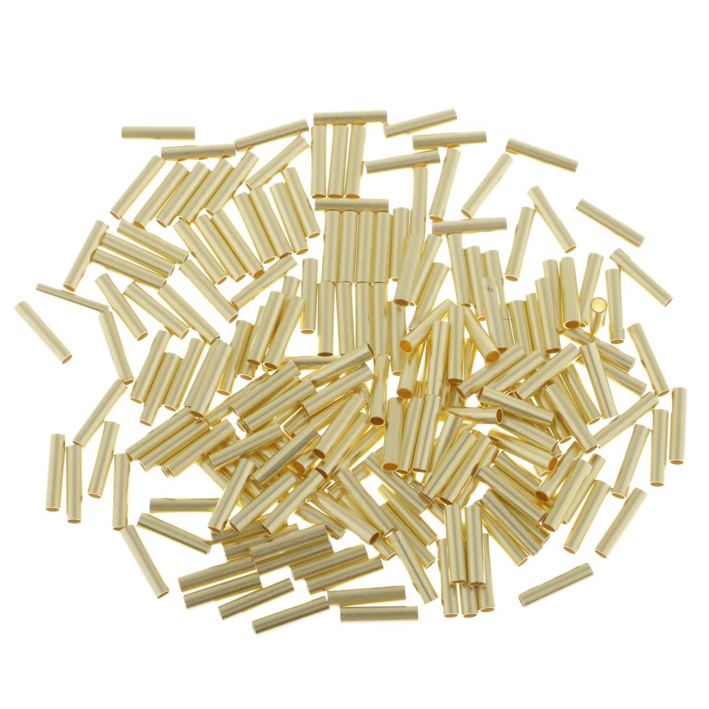 200pcs Single Barrel Crimping Sleeves Copper Tube Inside Diameter 1.6mm
