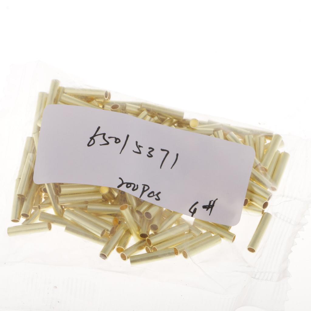 200pcs Single Barrel Crimping Sleeves Copper Tube Inside Diameter 1.6mm