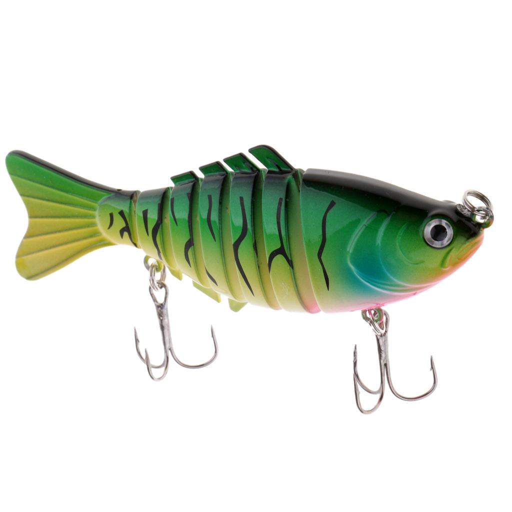 Multi Section Fishing Lure Multi Section Minnow Hard Bait Green and Yellow