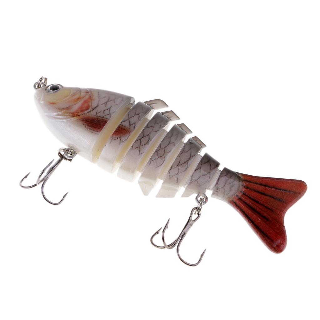 Multi Sections 7 Segments Fishing Lure Treble Hook 3D Eyes Hard Baits 02