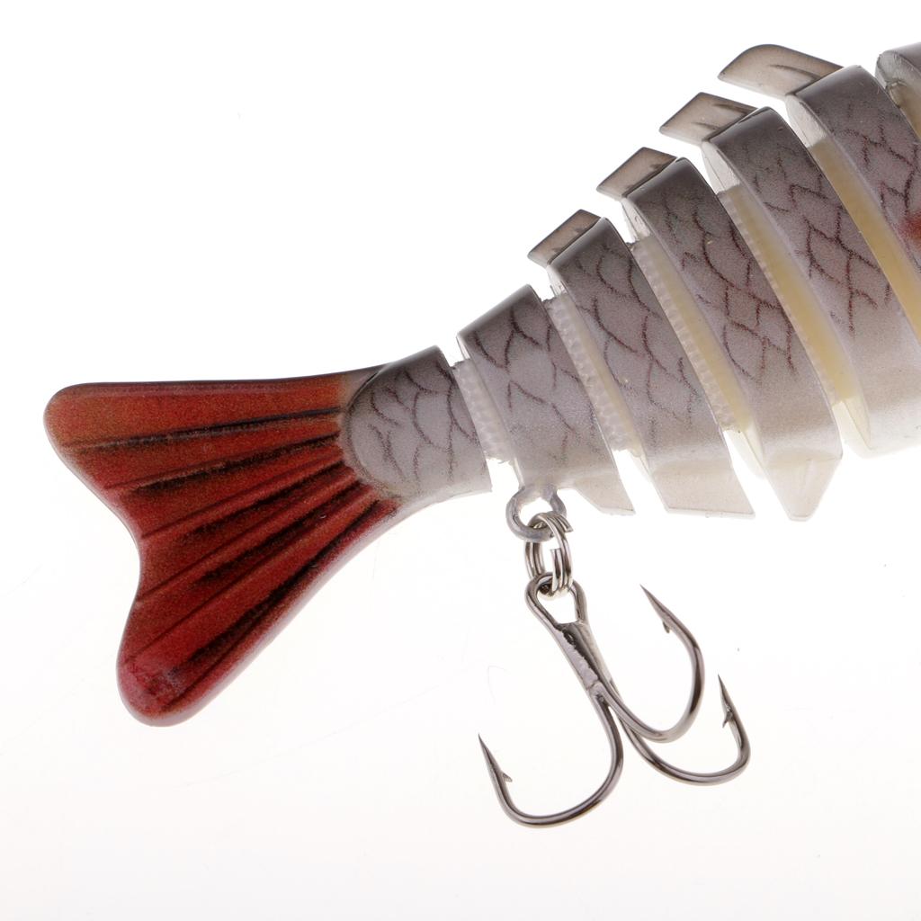 Multi Sections 7 Segments Fishing Lure Treble Hook 3D Eyes Hard Baits 02