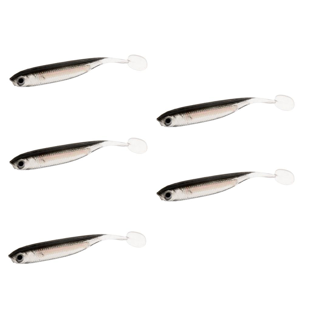 10 Pieces 2.2g/7cm Soft Worm Fishing Bait Soft Tail Fishing Lure Swimbait