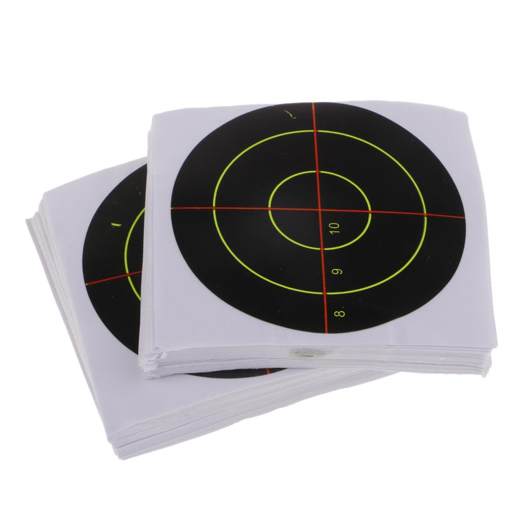 100pcs Shooting Targets Reactive Splatter Dia. 7.5cm Adhesive Paper Targets