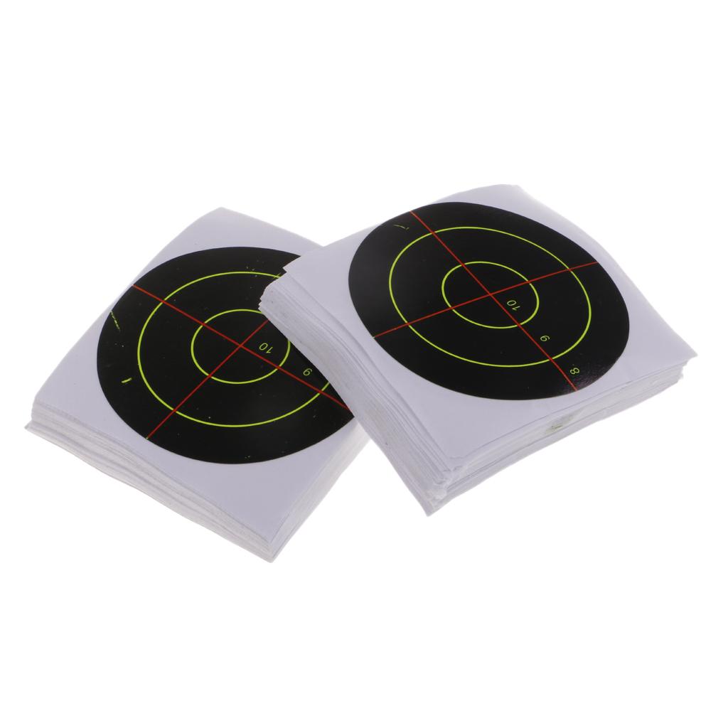 100pcs Shooting Targets Reactive Splatter Dia. 7.5cm Adhesive Paper Targets
