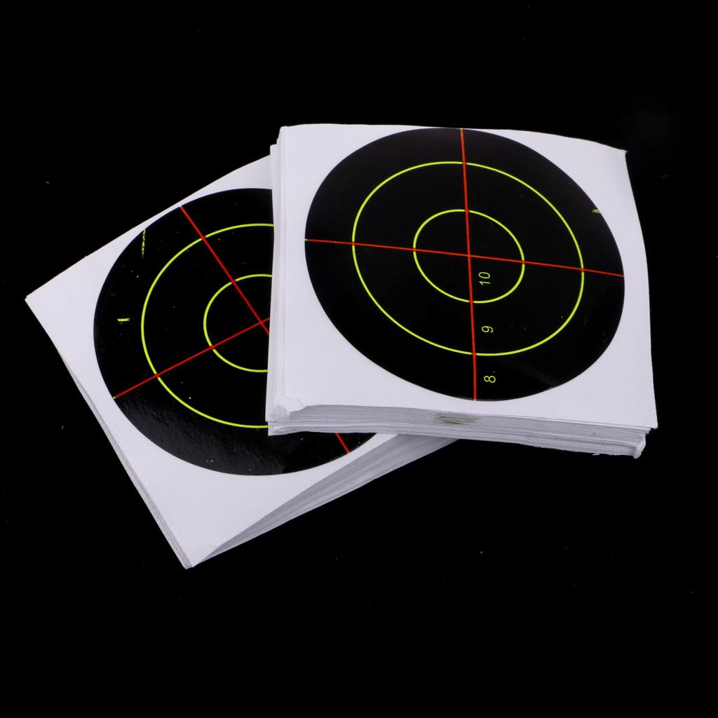 100pcs Shooting Targets Reactive Splatter Dia. 7.5cm Adhesive Paper Targets