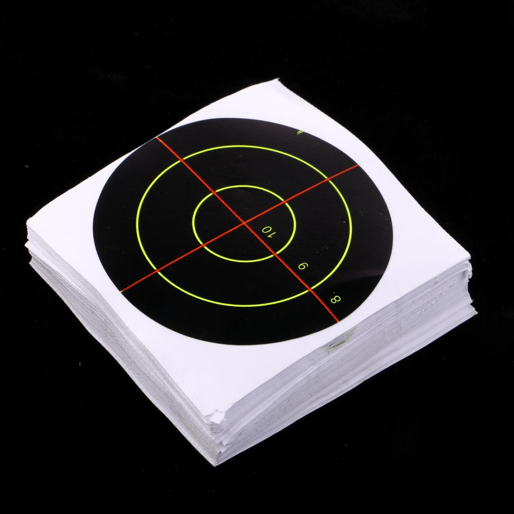 100pcs Shooting Targets Reactive Splatter Dia. 7.5cm Adhesive Paper Targets