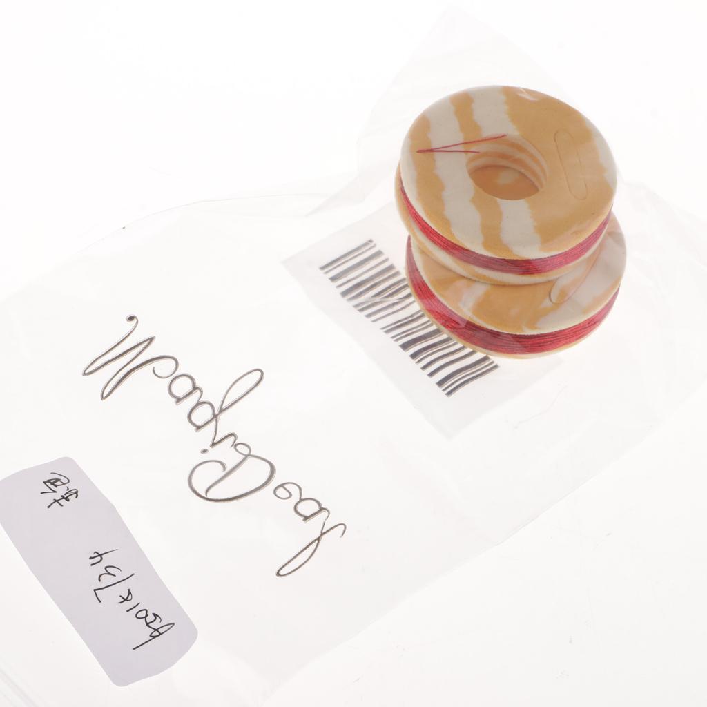 4x2pcs Fishing Rod Guide Ring Wrapping Line Tying Thread Fix Line Red
