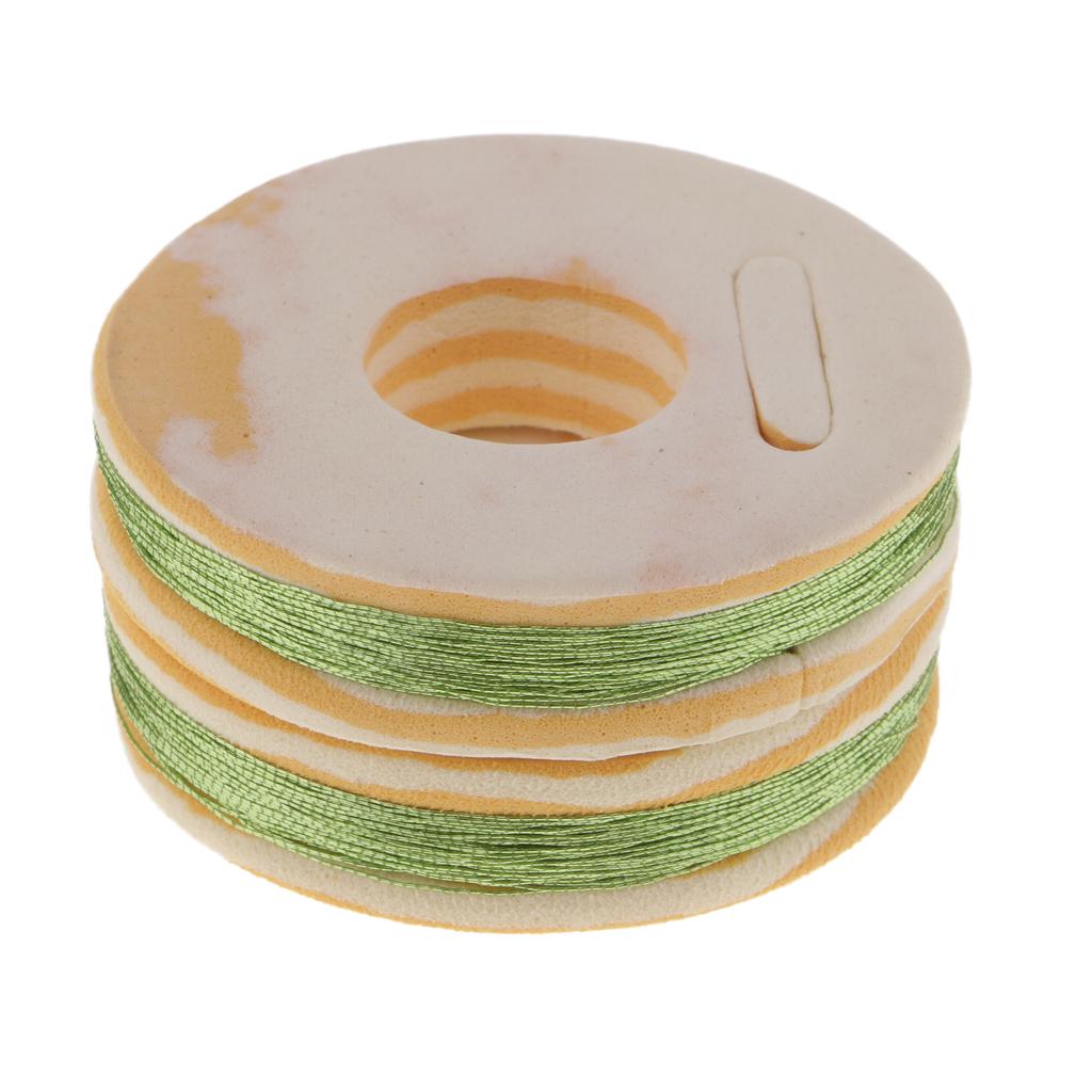 2pcs Fishing Rod Guide Ring Wrapping Line Tying Thread Fix Line Light Green