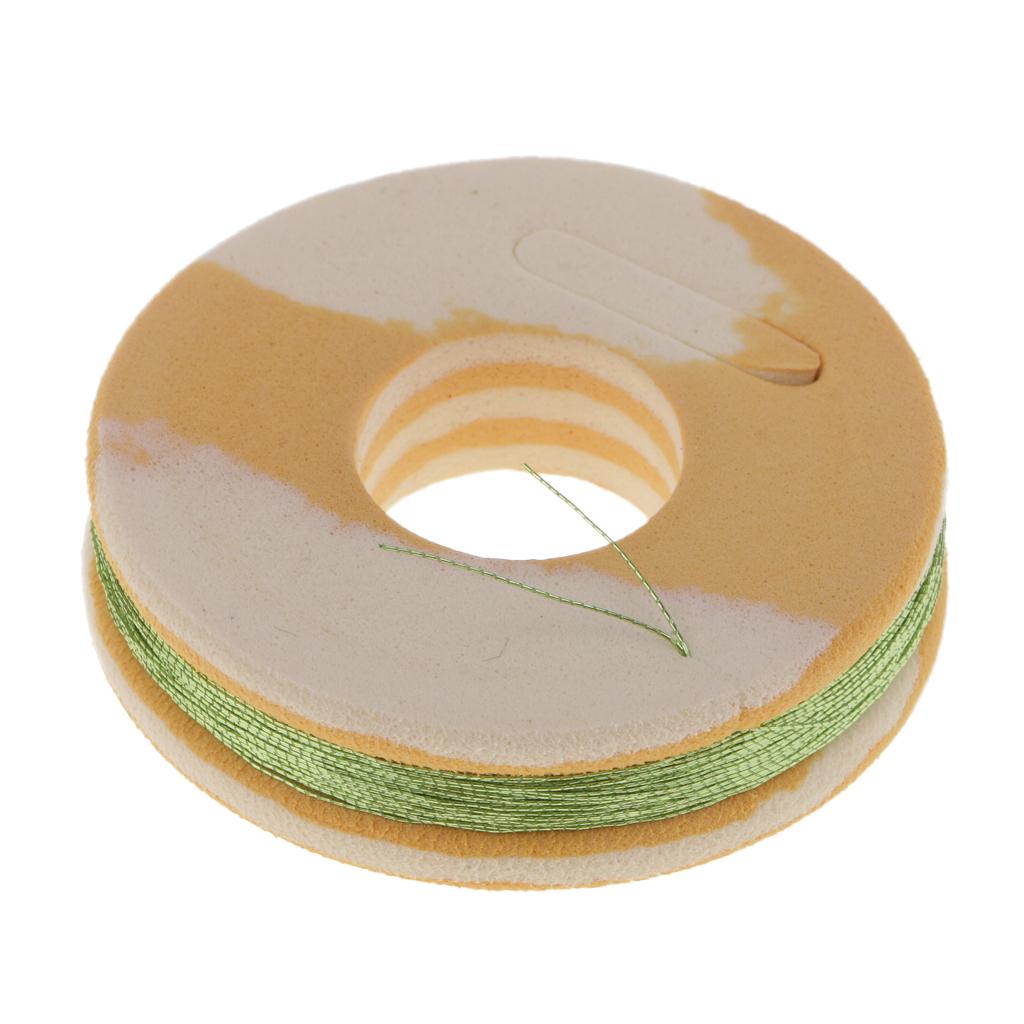 2pcs Fishing Rod Guide Ring Wrapping Line Tying Thread Fix Line Light Green