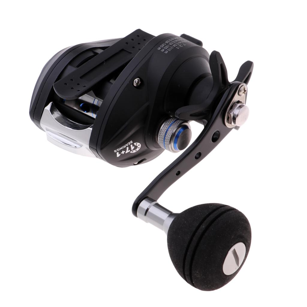 7.2:1 High Speed Low Profile Baitcasting Fishing Reel Tackle Left Hand