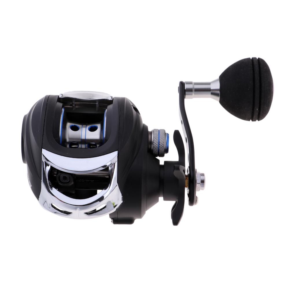 7.2:1 High Speed Low Profile Baitcasting Fishing Reel Tackle Left Hand