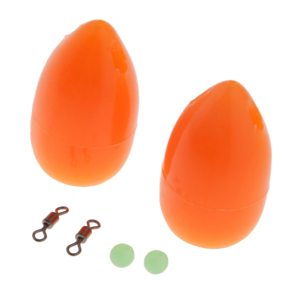 2pcs Bombarda Floats - Carp Coarse Trout Bass Sea Lure Fishing Tackle Orange