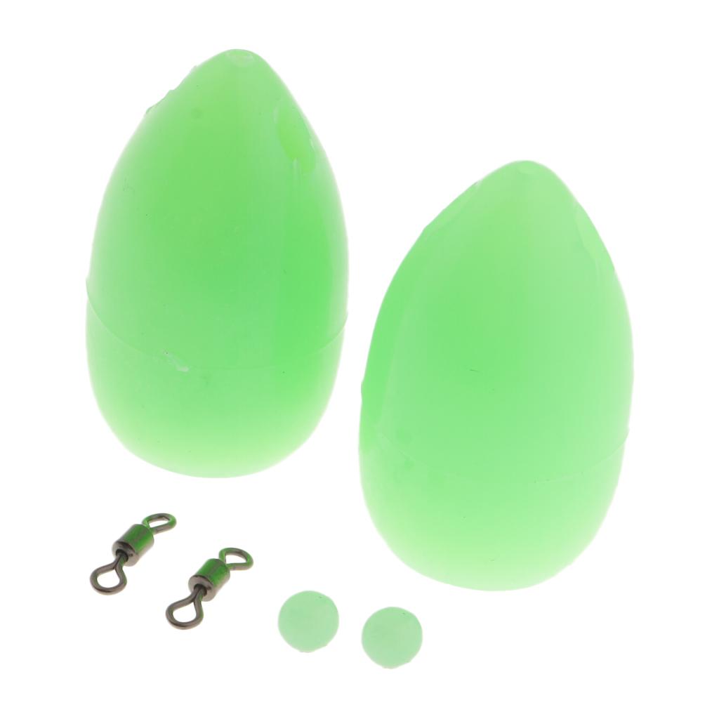 2pcs Bombarda Floats - Carp Coarse Trout Bass Sea Lure Fishing Tackle Green