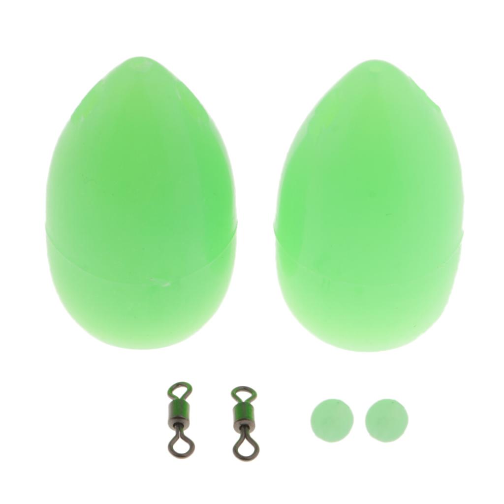 2pcs Bombarda Floats - Carp Coarse Trout Bass Sea Lure Fishing Tackle Green