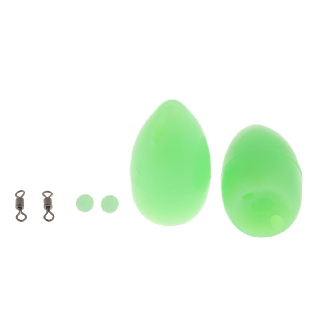 2pcs Bombarda Floats - Carp Coarse Trout Bass Sea Lure Fishing Tackle Green