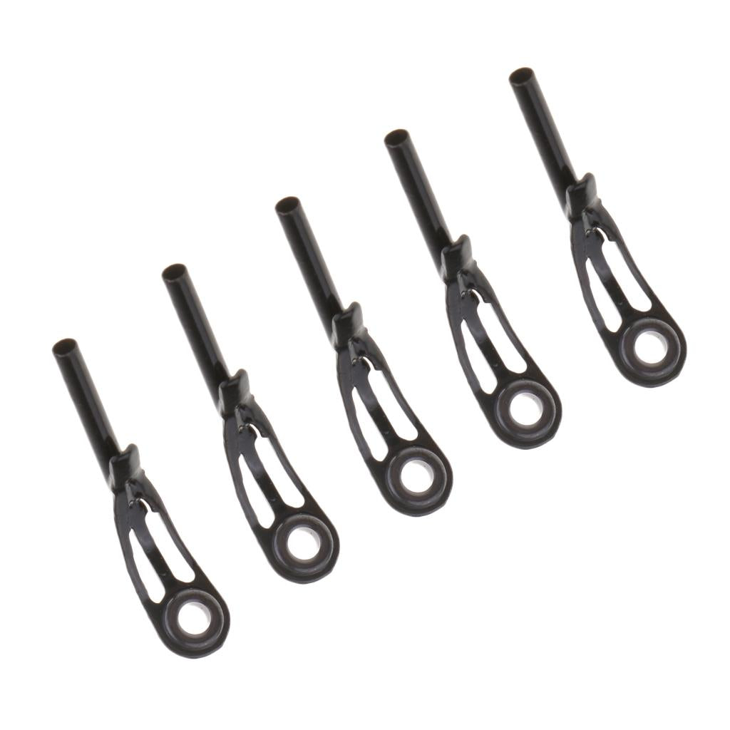 5pcs Fishing Rod Guides Tips Top Eye Rings DIY Pole Repair Kits Rod Building