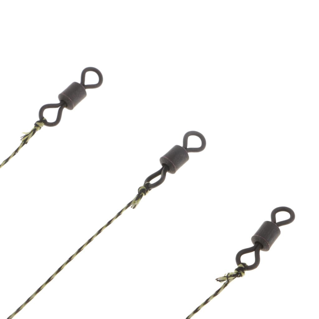 4x5pcs Ready Tied Carp Fishing Rigs Hair Rigs Bait Needle Boilie Stopper 002