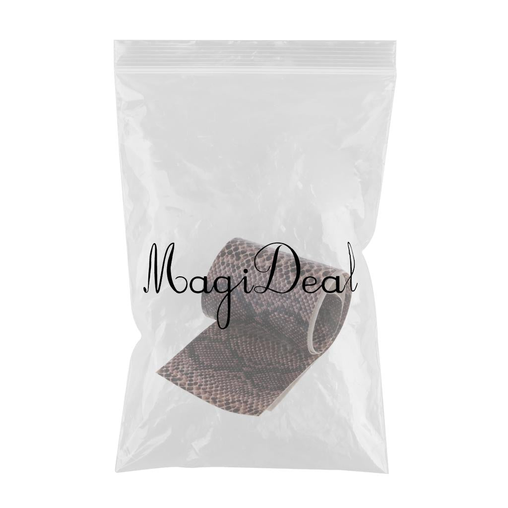 Simulation Snake Skin Fishing Rod Handle Leather Decoration Accessory Brown