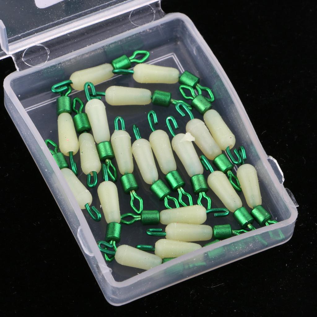 20pcs Fishing Sub-line Link Connectors Quick Change Rolling Swivels Clips L