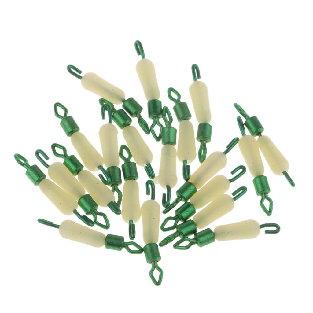 20pcs Fishing Sub-line Link Connectors Quick Change Rolling Swivels Clips L