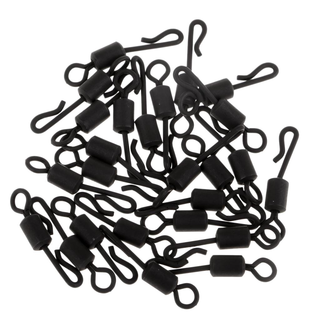25pcs Carp Fishing Swivel Quick Change / Release Swivel Cap Tackle Connector