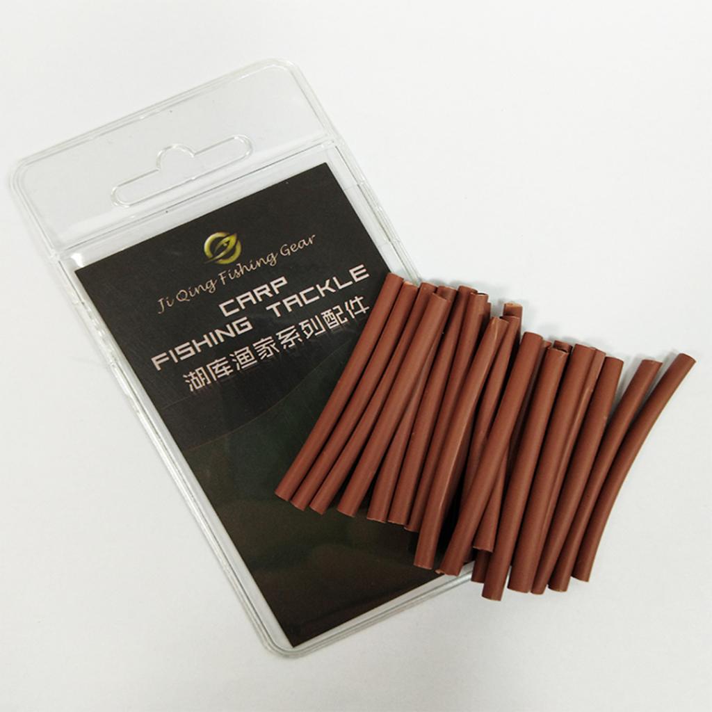 20pcs Heat Shrink Tube Rigging Rig Sleeve Carp Fishing Rig Accessories Brown