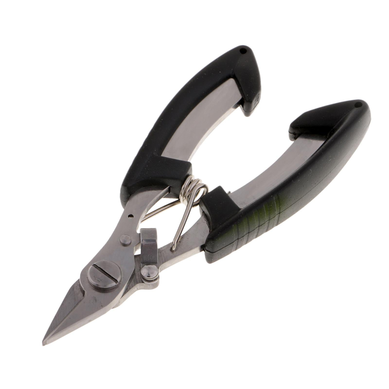 Stainless Steel Fishing Pliers Line Cutter Hook Remover Knot Puller Black