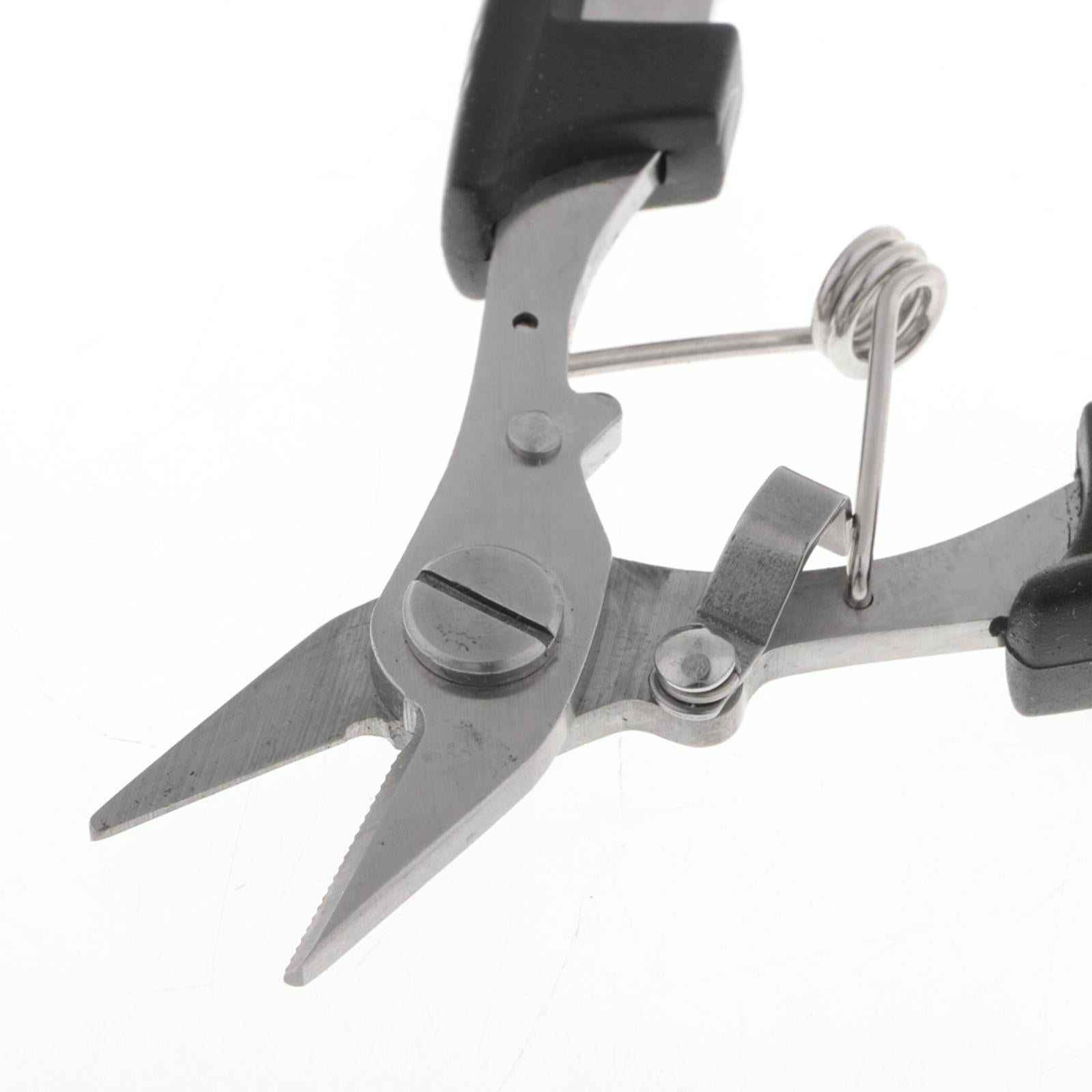 Stainless Steel Fishing Pliers Line Cutter Hook Remover Knot Puller Black