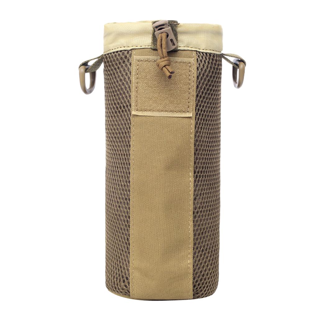 Tactical Molle Water Bottle Bag Pouch Holder Carrier Kettle Pack 750ml Khaki