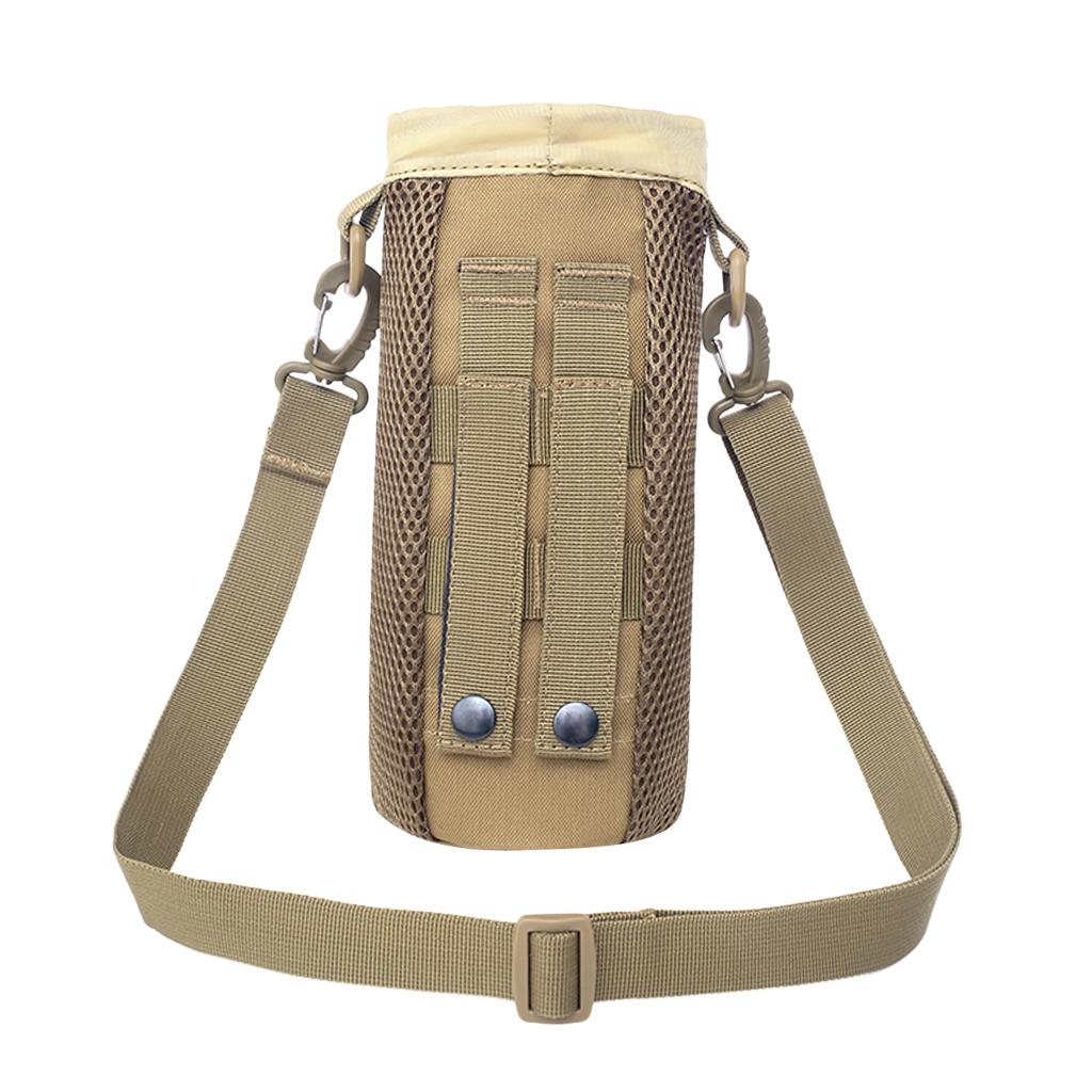 Tactical Molle Water Bottle Bag Pouch Holder Carrier Kettle Pack 750ml Khaki