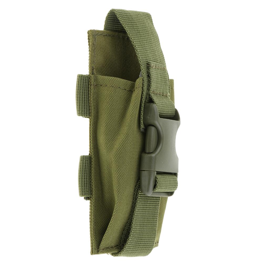 Tactical Flashlight Pouch Versatility Outdoor Fishing Canvas Bag Army Green