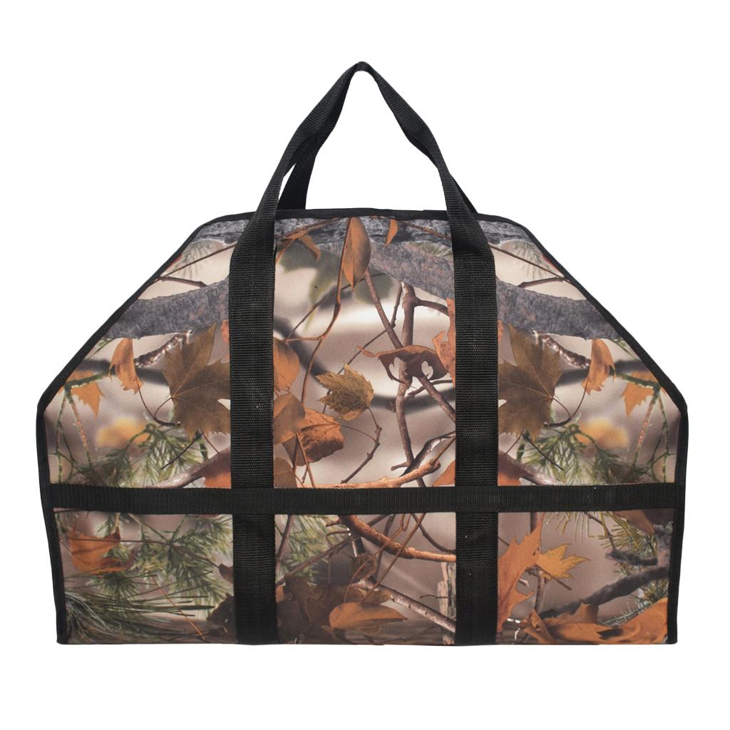 Heavy Duty Water Resistant Oxford Firewood Log Carrier Wood Holder Bag