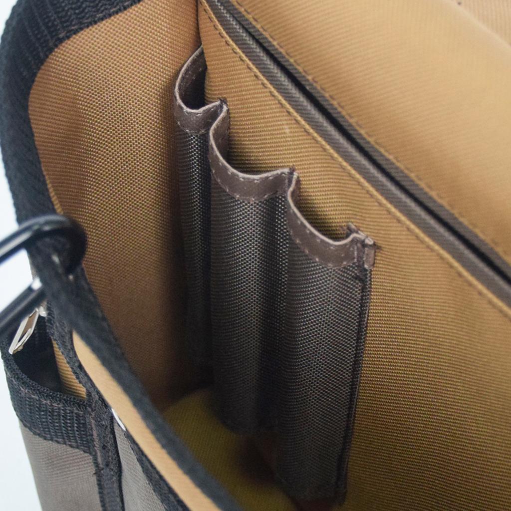 Multi-Pocket Slot Pouch Tool Belt Bag Electrician Carpenter Contractor Khaki