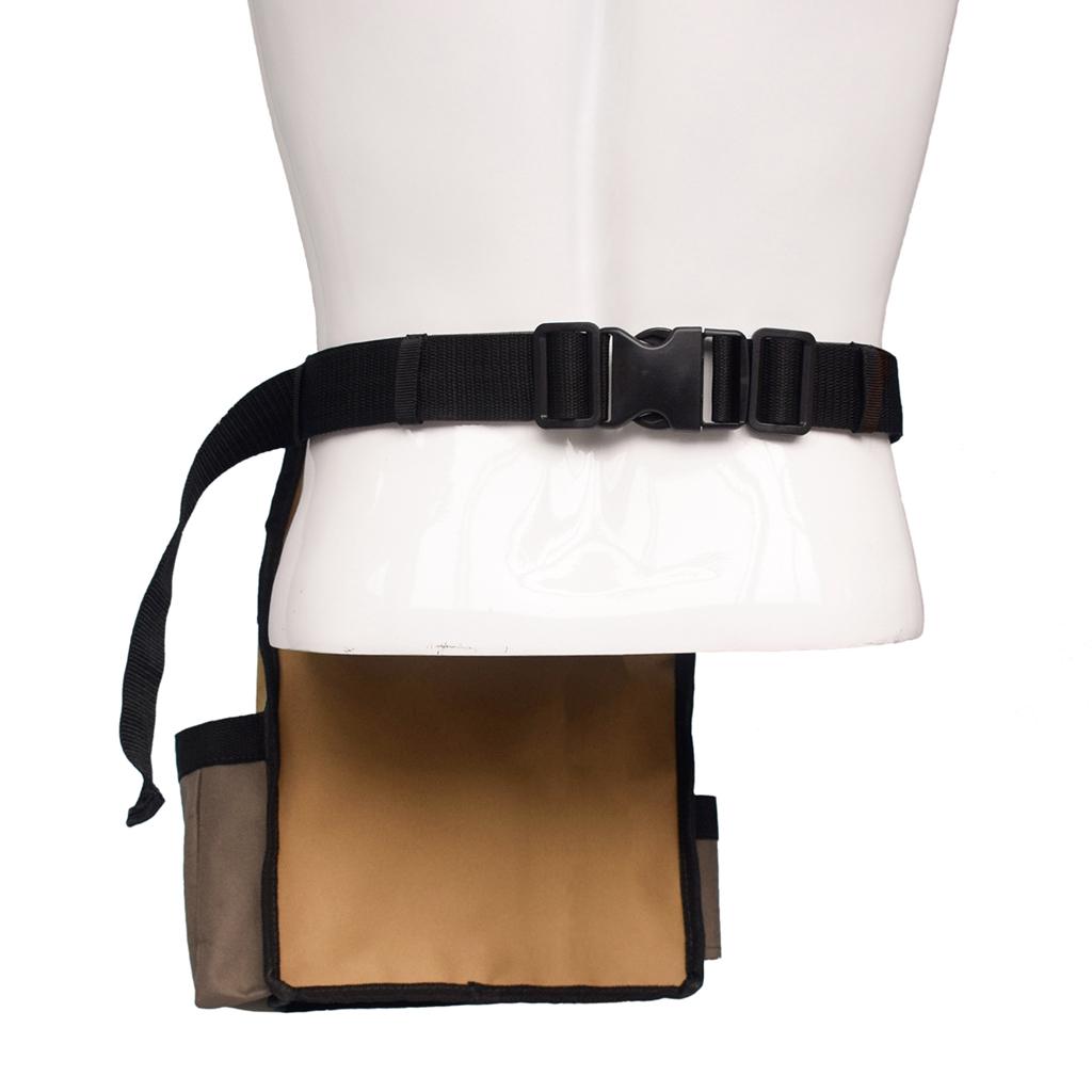Multi-Pocket Slot Pouch Tool Belt Bag Electrician Carpenter Contractor Khaki