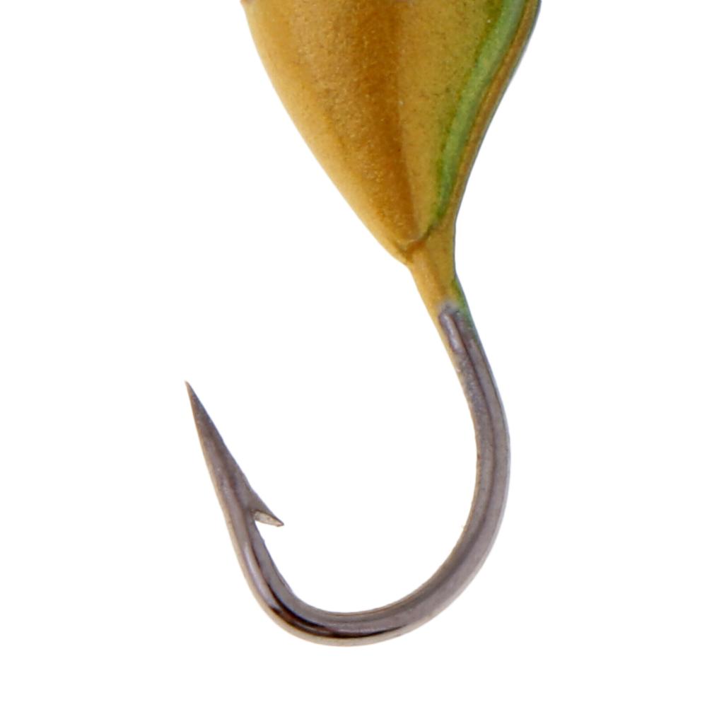 6pcs Ice Fishing Jigs Lure Lead Head Single Hook for Bass Walleye 15mm/1.1g