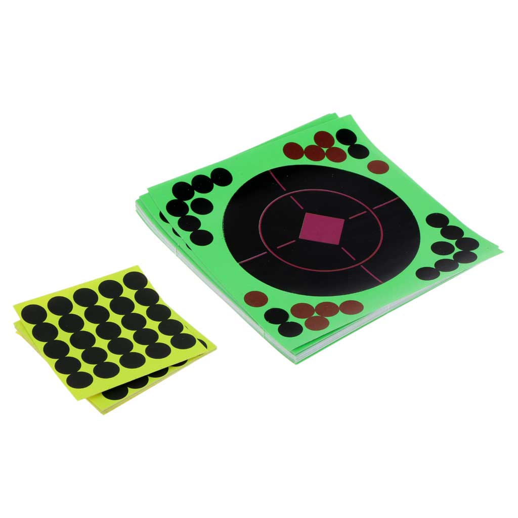 25pcs Shooting Targets Reactive Splatter Adhesive Paper Target with Patches