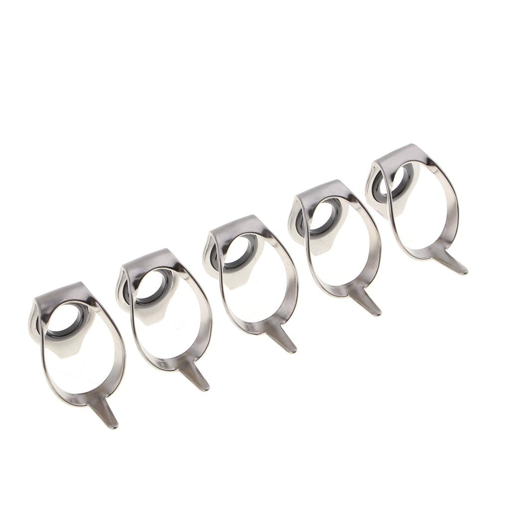 Fishing Rod Guide Eye Ring Spinning Casting Line Guide Tip Top Set 5pcs LR12