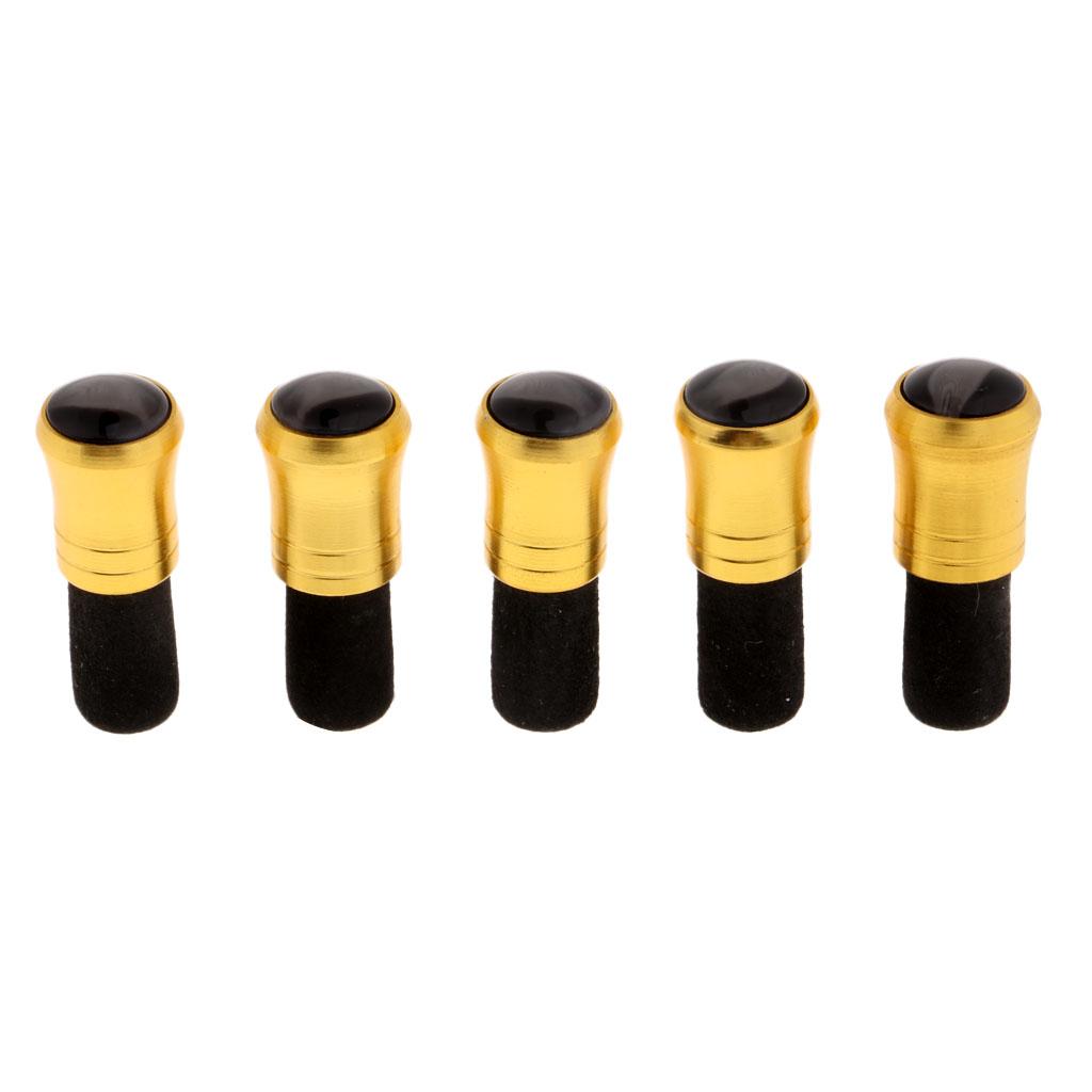 3x5pcs Fishing Rod Pole Butt Caps Front Cover Stopper End Protector 9mm