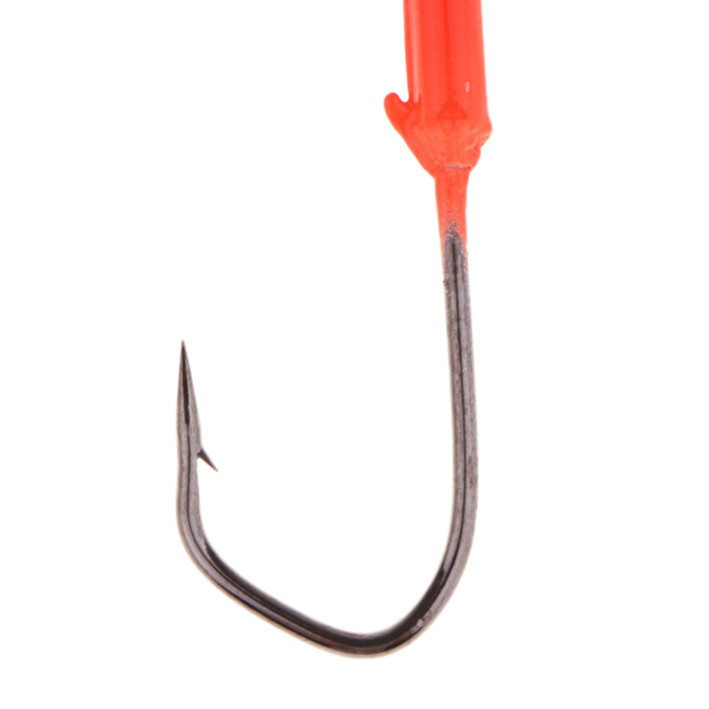 5pcs Fishing Jigs Lead Jig Head Hooks Saltwater Fishing Lures Baits Red 10g