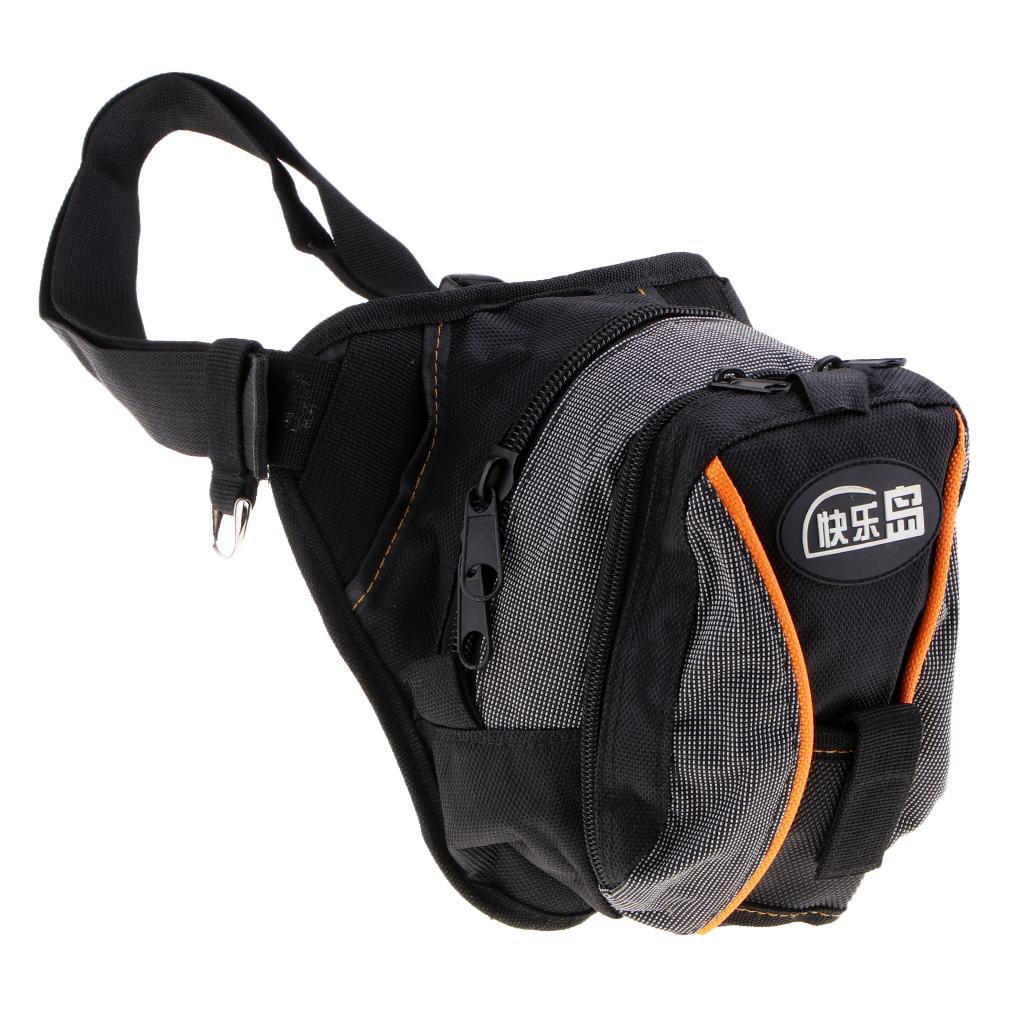 Multifunctional Fishing Tackle Bag Waterproof Waist Pack Shoulder Bag Black