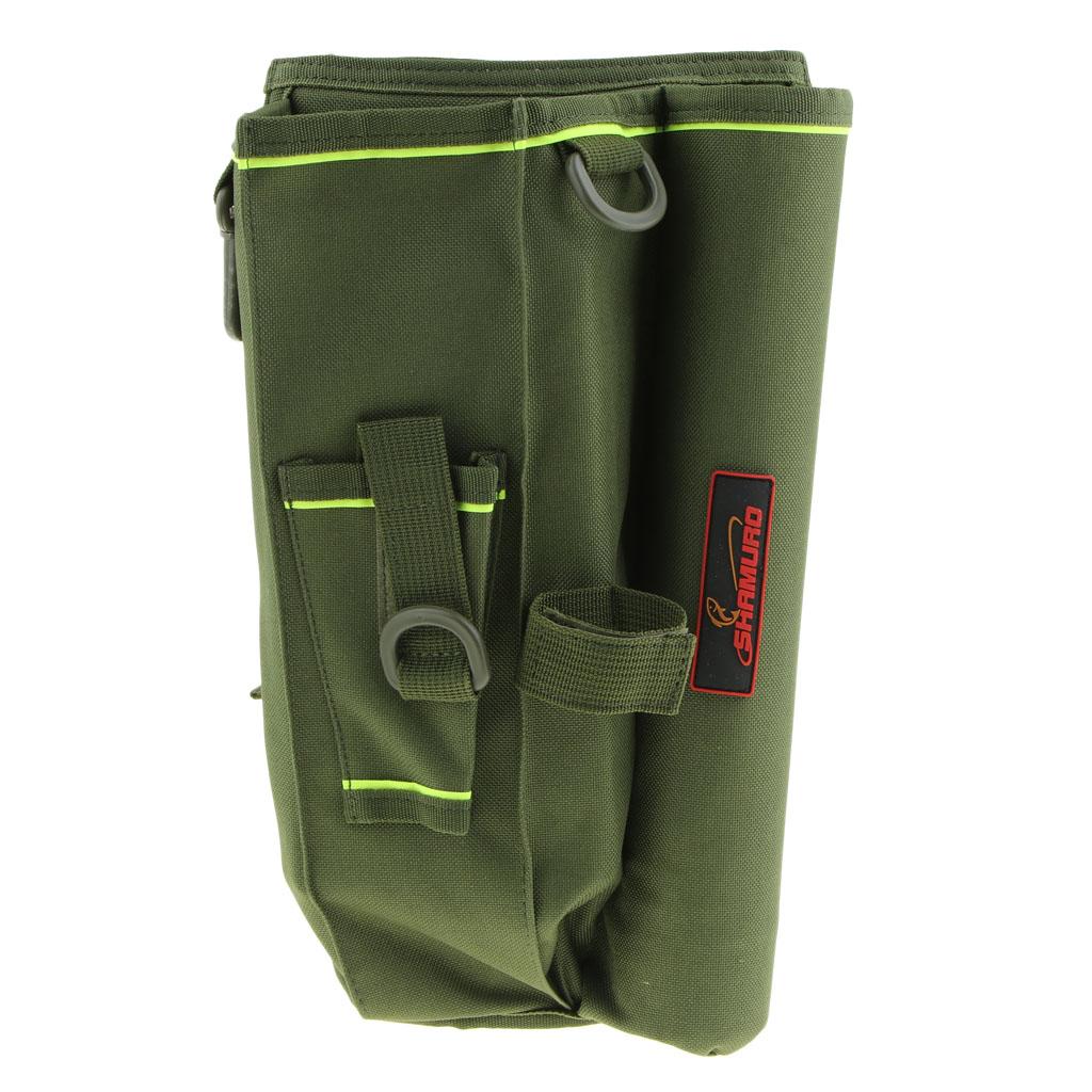 Fishing Waist Carry Bag Leg Pack Lure Rod Tackle Pouch with Box Army Green
