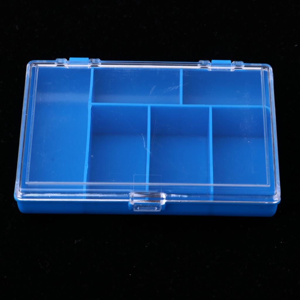 Plastic Fishing Lure Hook Tackle Box Storage Case Container Organizer Blue