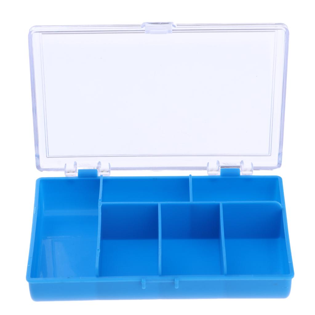 Plastic Fishing Lure Hook Tackle Box Storage Case Container Organizer Blue