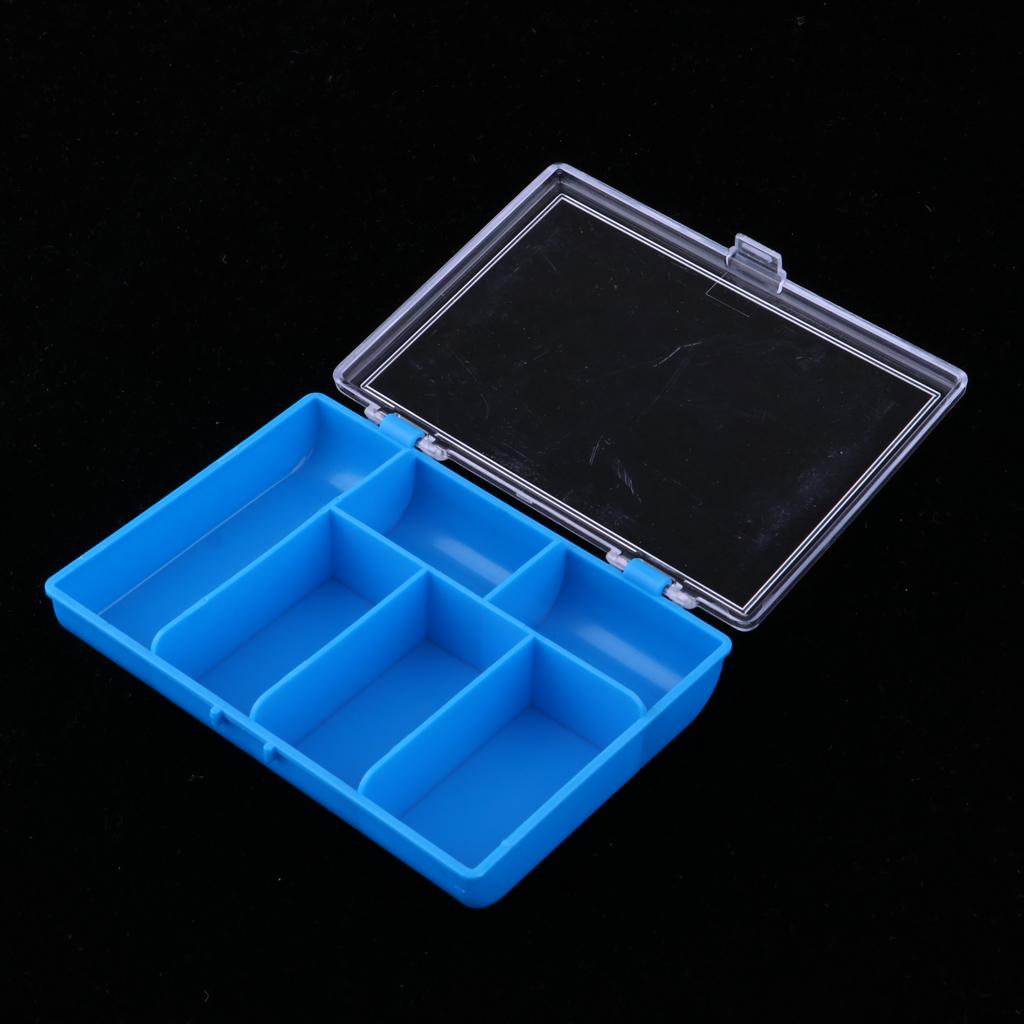 Plastic Fishing Lure Hook Tackle Box Storage Case Container Organizer Blue