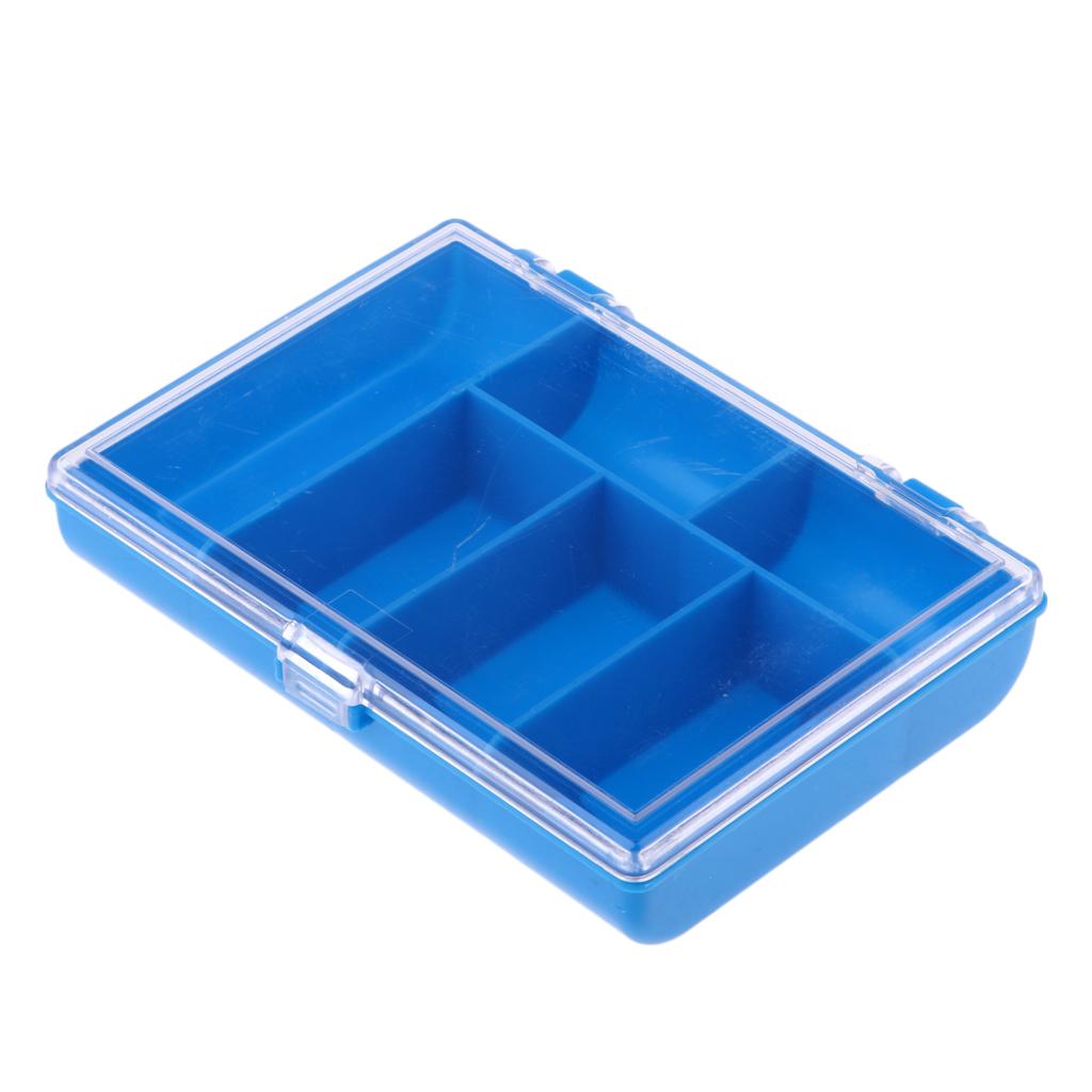 Plastic Fishing Lure Hook Tackle Box Storage Case Container Organizer Blue