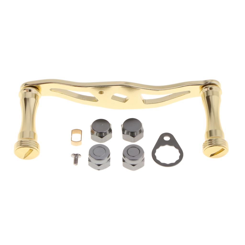Full Metal Fishing Reel Handle Knob for D/S/A Baitcasting Reels Gold