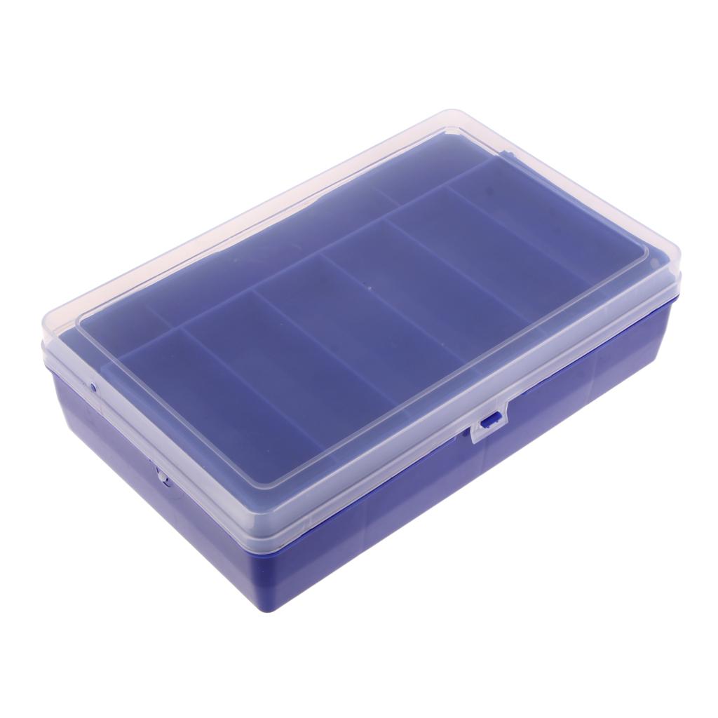 Fishing Tackle Box Plastic Portable Bait StorageContainer Blue 24x15x6cm